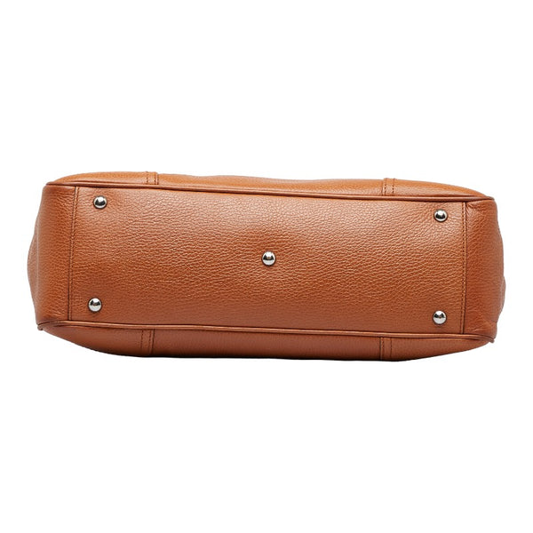 グッチ シェリーライン ハンドバッグ トートバッグ 293599 ブラウン レザー レディース GUCCI 【中古】