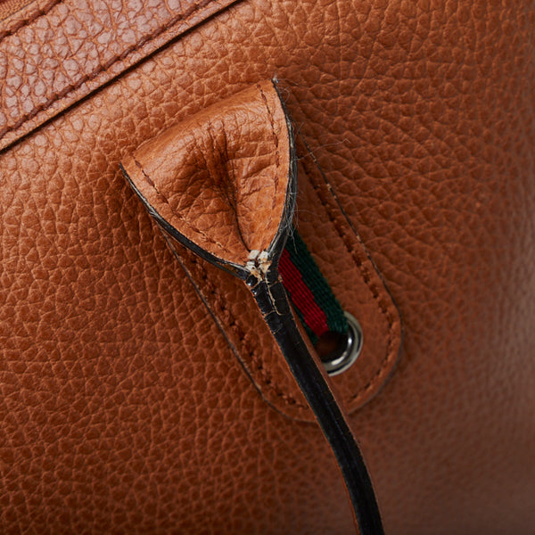 グッチ シェリーライン ハンドバッグ トートバッグ 293599 ブラウン レザー レディース GUCCI 【中古】