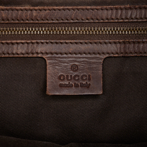 グッチ GGキャンバス ジャッキー ワンショルダーバッグ 109190 ベージュ ブラウン キャンバス レザー レディース GUCCI 【中古】