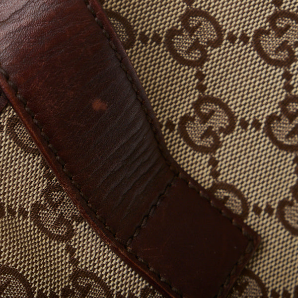 グッチ GGキャンバス ジャッキー ワンショルダーバッグ 109190 ベージュ ブラウン キャンバス レザー レディース GUCCI 【中古】