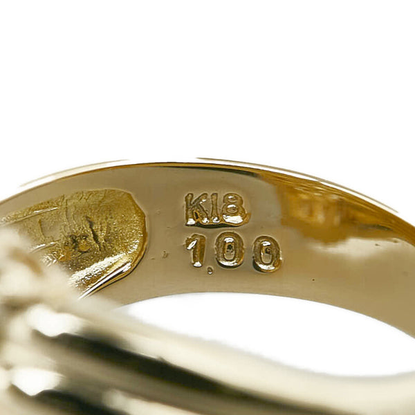 K18YG イエローゴールド ダイヤ1.00ct リング 指輪 レディース 11号 【中古】