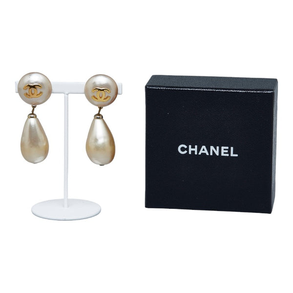 シャネル パール ココマーク イヤリング ゴールド メッキ レディース CHANEL 【中古】