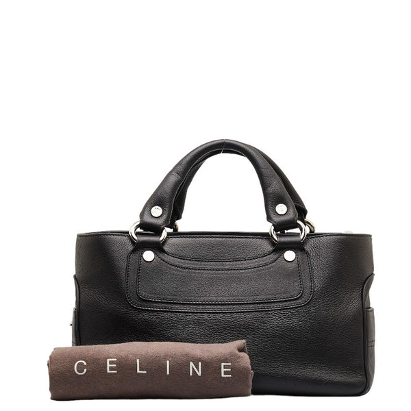セリーヌ ブギーバッグ ハンドバッグ トートバッグ ブラック レザー レディース CELINE 【中古】