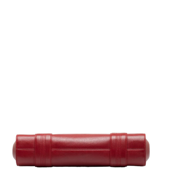 ロエベ アナグラム カモッシオ ハンドバッグ 060307 レッド レザー レディース LOEWE 【中古】