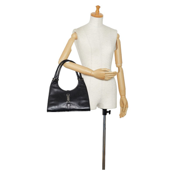 グッチ ジャッキー ハンドバッグ ショルダーバッグ 002 1067 ブラック レザー レディース GUCCI 【中古】