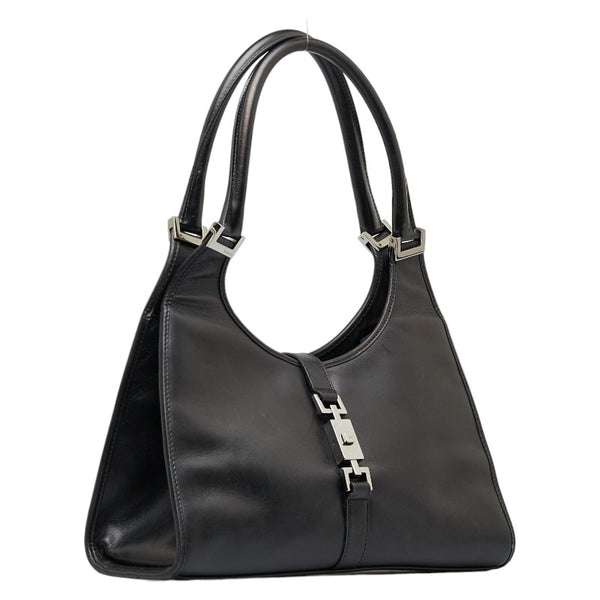 グッチ ジャッキー ハンドバッグ ショルダーバッグ 002 1067 ブラック レザー レディース GUCCI 【中古】