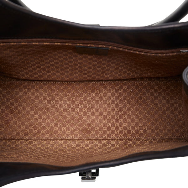 グッチ ジャッキー ハンドバッグ ショルダーバッグ 002 1067 ブラック レザー レディース GUCCI 【中古】