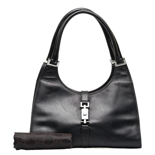グッチ ジャッキー ハンドバッグ ショルダーバッグ 002 1067 ブラック レザー レディース GUCCI 【中古】