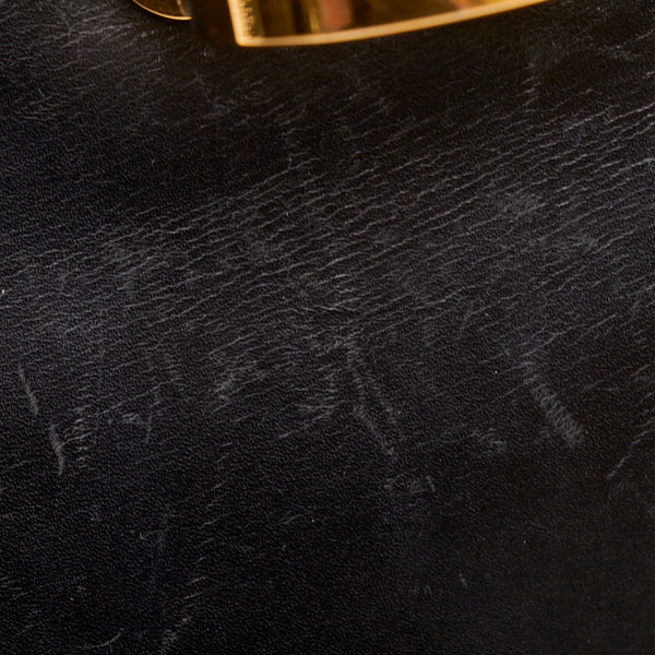 サルヴァトーレフェラガモ ガンチーニ ゴールド金具 ハンドバッグ ショルダーバッグ 2WAY E21 0536 ブラック レザー レディース Salvatore Ferragamo 【中古】