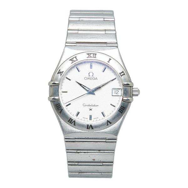 オメガ コンステレーション 腕時計 クオーツ ホワイト文字盤 ステンレススチール メンズ OMEGA 【中古】