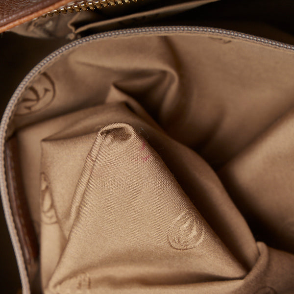 カルティエ マルチェロ ハンドバッグ ブラウン レザー レディース CARTIER 【中古】