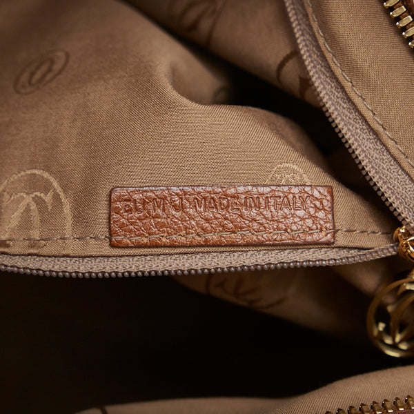 カルティエ マルチェロ ハンドバッグ ブラウン レザー レディース CARTIER 【中古】