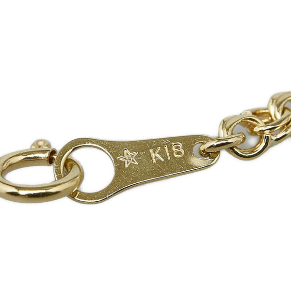 K18YG イエローゴールド 田中貴金属 チェーン ブレスレット レディース 【中古】