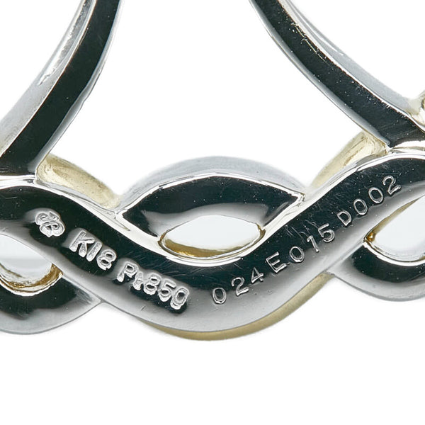 Pt850 プラチナ K18 ゴールド ダイヤ0.02ct ルビー0.24ct エメラルド0.15ct ペンダントトップ レディース 【中古】