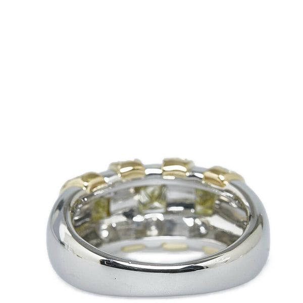 Pt900 プラチナ K18 ゴールド コンビ ダイヤ0.93ct リング 指輪 レディース 10号 【中古】