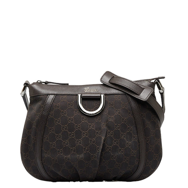 グッチ アビー 斜め掛け ショルダーバッグ 265691 ブラウン PVC レザー レディース GUCCI 【中古】