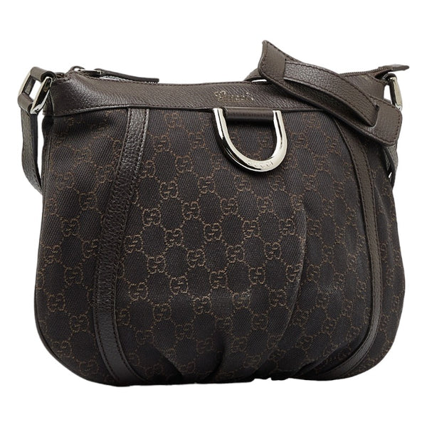 グッチ アビー 斜め掛け ショルダーバッグ 265691 ブラウン PVC レザー レディース GUCCI 【中古】