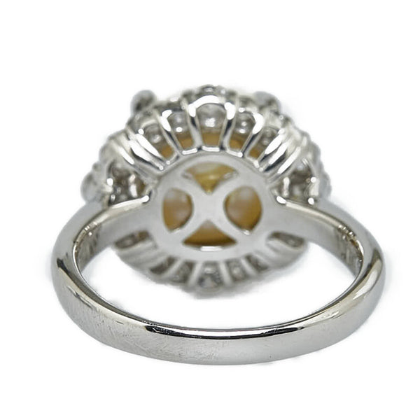 Pt900 プラチナ パール10mm ダイヤ0.54ct リング 指輪 レディース 11号 【中古】