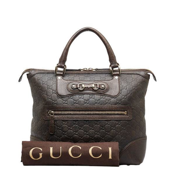 グッチ グッチシマ ホースビット ハンドバッグ トートバッグ 247283 ブラウン レザー レディース GUCCI 【中古】