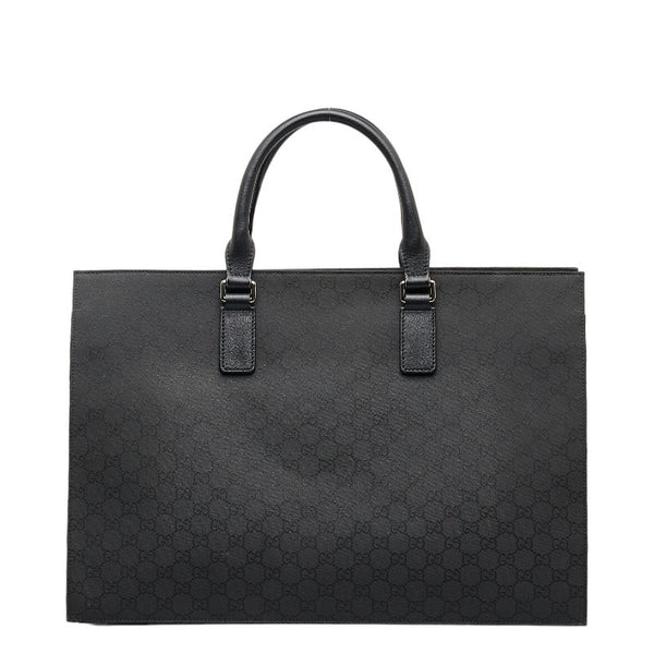 グッチ GGナイロン トートバッグ ビジネスバッグ ブリーフケース 190630 ブラック ナイロン レザー メンズ GUCCI 【中古】