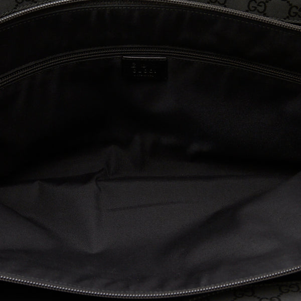 グッチ GGナイロン トートバッグ ビジネスバッグ ブリーフケース 190630 ブラック ナイロン レザー メンズ GUCCI 【中古】