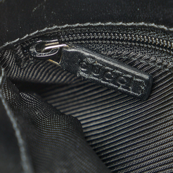 グッチ GGキャンバス ボディバッグ ウエストバッグ 92543 ブラック キャンバス レザー レディース GUCCI 【中古】