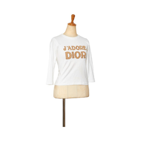 ディオール J'ADIOR ロゴ 長袖Ｔシャツ ホワイト コットン レディース Dior 【中古】