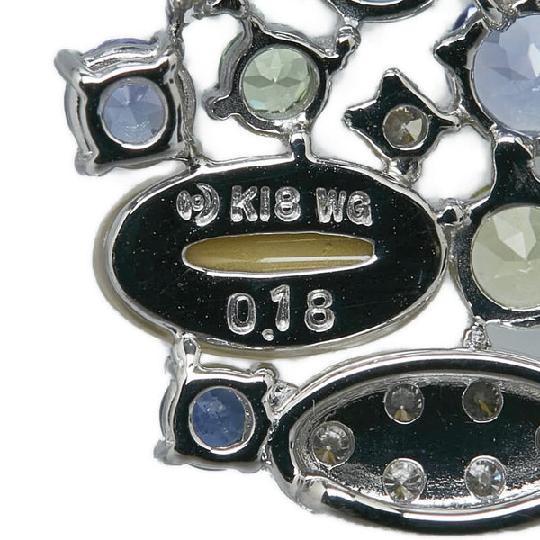 タサキ K18WG ホワイトゴールド ダイヤ0.18ct ネックレス レディース TASAKI 【中古】