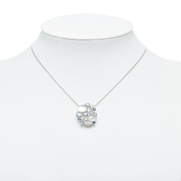 タサキ K18WG ホワイトゴールド ダイヤ0.18ct ネックレス レディース TASAKI 【中古】