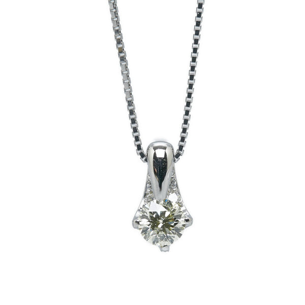 Pt900 プラチナ Pt850 プラチナ ダイヤ1.002ct ネックレス レディース 【中古】