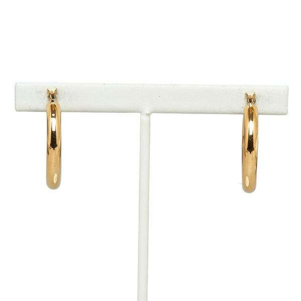 ゴールド K18 ゴールド フープ ピアス レディース 【中古】