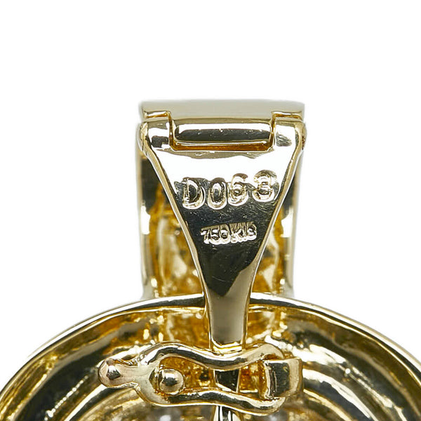 K18YG イエローゴールド ダイヤ0.63ct ペンダントトップ レディース 【中古】