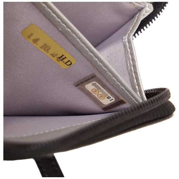 シャネル カメリア ココマーク ラウンドファスナー 長財布 ブラック ラムスキン レディース CHANEL 【中古】