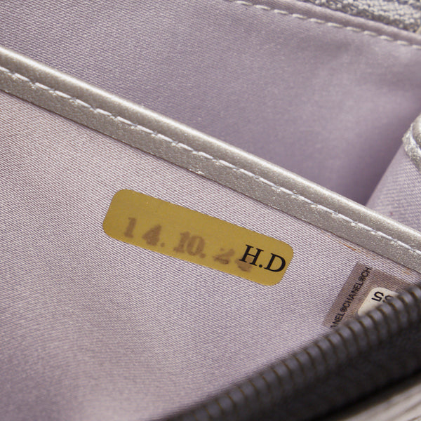 シャネル カメリア ココマーク ラウンドファスナー 長財布 ブラック ラムスキン レディース CHANEL 【中古】