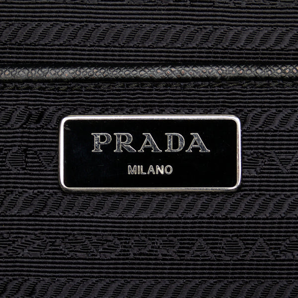 プラダ 三角ロゴプレート ハンドバッグ ショルダーバッグ 2WAY ブラック ナイロン レザー レディース PRADA 【中古】