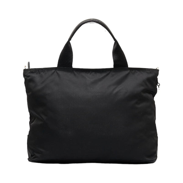 プラダ 三角ロゴプレート ハンドバッグ ショルダーバッグ 2WAY ブラック ナイロン レザー レディース PRADA 【中古】