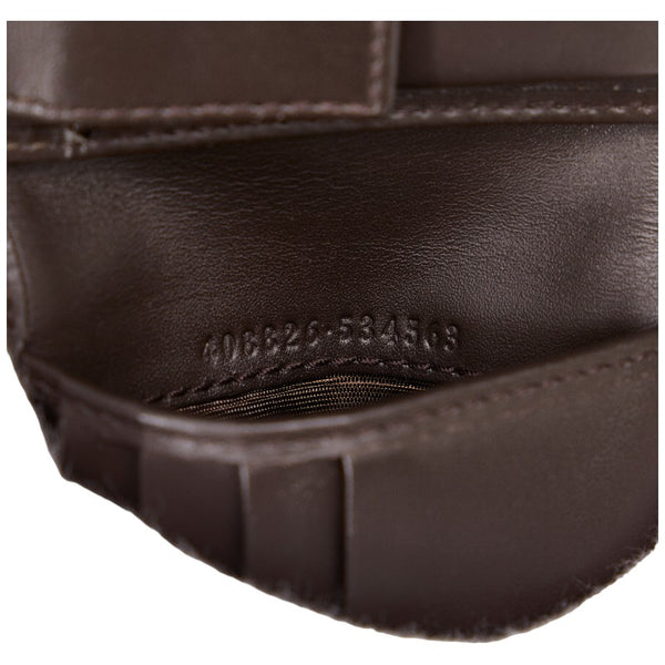 グッチ GGスプリーム ニューウェブ 二つ折り財布 408826 ベージュ PVC レザー メンズ GUCCI 【中古】