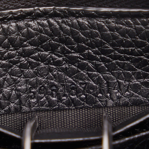 グッチ ソーホー インターロッキングG タッセル ラウンドファスナー 長財布  598187 ブラック レザー レディース GUCCI 【中古】