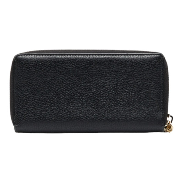 グッチ ソーホー インターロッキングG タッセル ラウンドファスナー 長財布  598187 ブラック レザー レディース GUCCI 【中古】