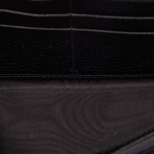 グッチ ソーホー インターロッキングG タッセル ラウンドファスナー 長財布  598187 ブラック レザー レディース GUCCI 【中古】