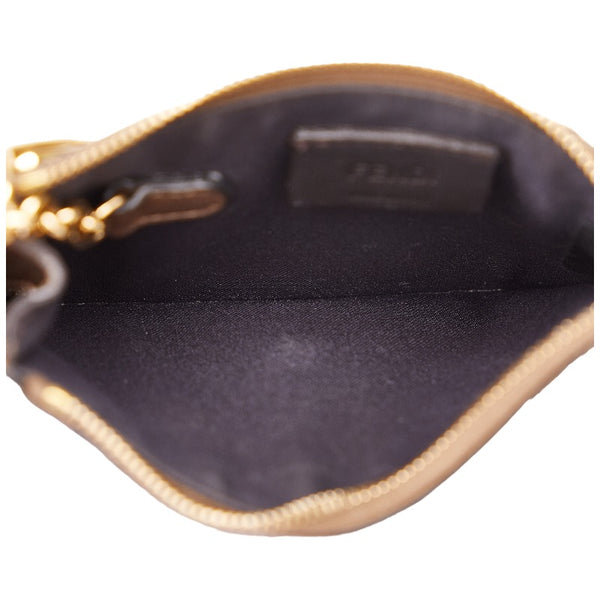 フェンディ ズッカ コインケース キーケース フラグメントケース 8AP161 ブラウン レザー レディース FENDI 【中古】
