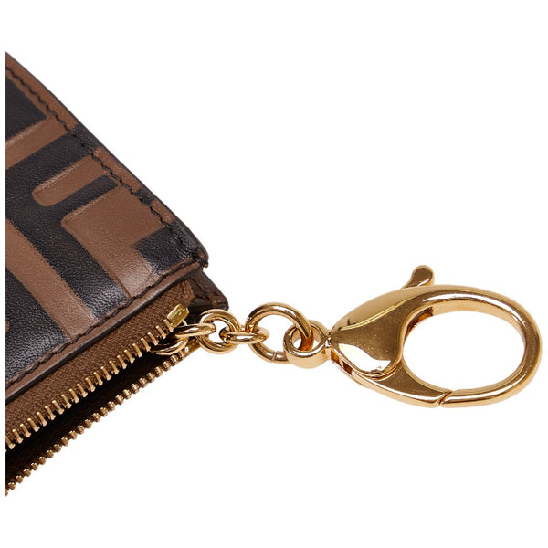 フェンディ ズッカ コインケース キーケース フラグメントケース 8AP161 ブラウン レザー レディース FENDI 【中古】
