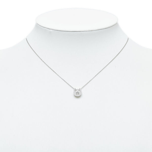 Pt900 プラチナ Pt850 プラチナ ダイヤ0.093ct ダイヤ0.06ct Wish upon a star ネックレス レディース 【中古】