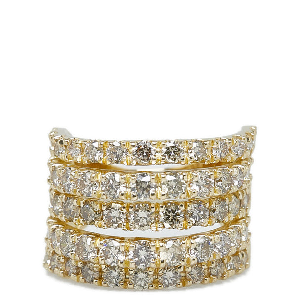 K18YG イエローゴールド ダイヤ3.00ct リング 指輪 レディース 11.5号 【中古】
