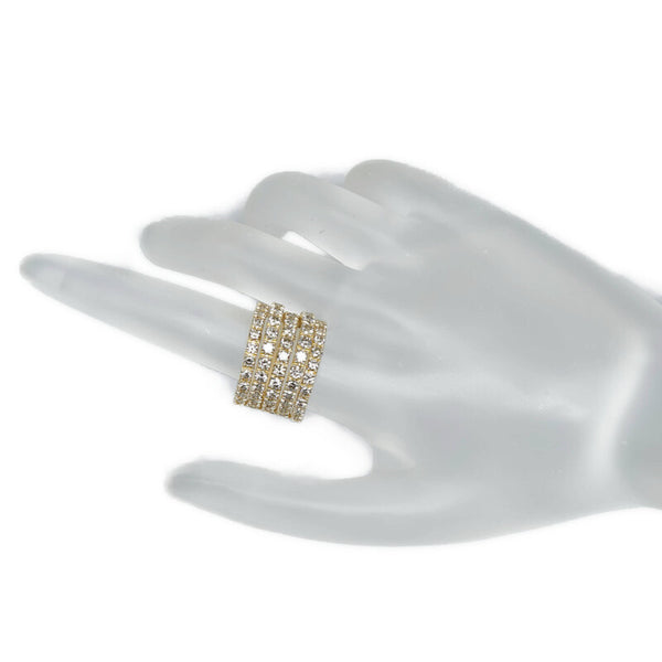 K18YG イエローゴールド ダイヤ3.00ct リング 指輪 レディース 11.5号 【中古】