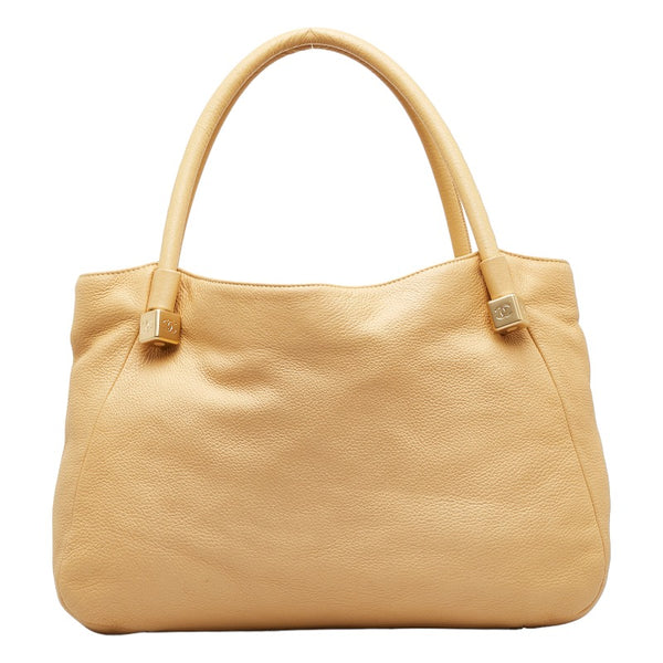 シャネル ココキューブ ココマーク ゴールド金具 ハンドバッグ ショルダーバッグ ベージュ レザー レディース CHANEL 【中古】