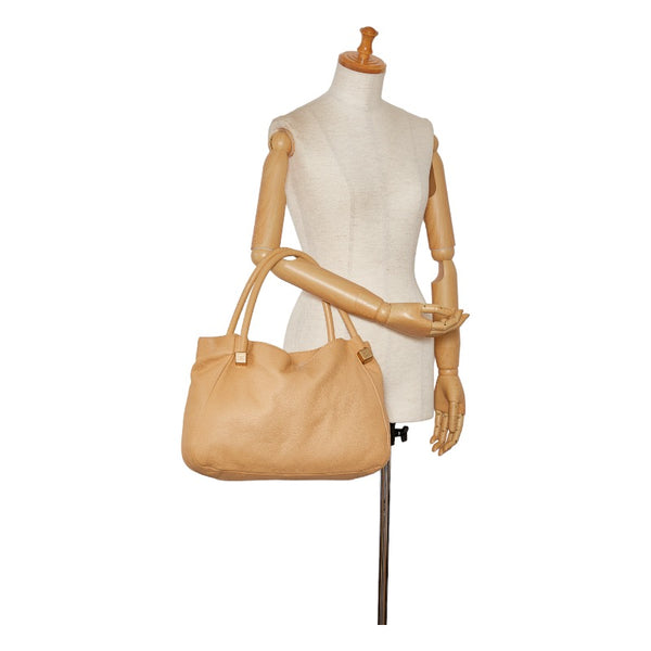 シャネル ココキューブ ココマーク ゴールド金具 ハンドバッグ ショルダーバッグ ベージュ レザー レディース CHANEL 【中古】