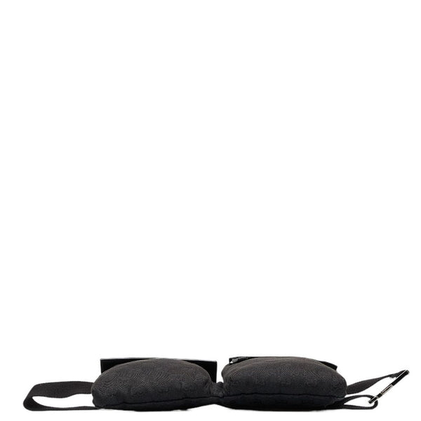 グッチ GGキャンバス ボディバッグ ウエストバッグ 28566 ブラック キャンバス レザー レディース GUCCI 【中古】