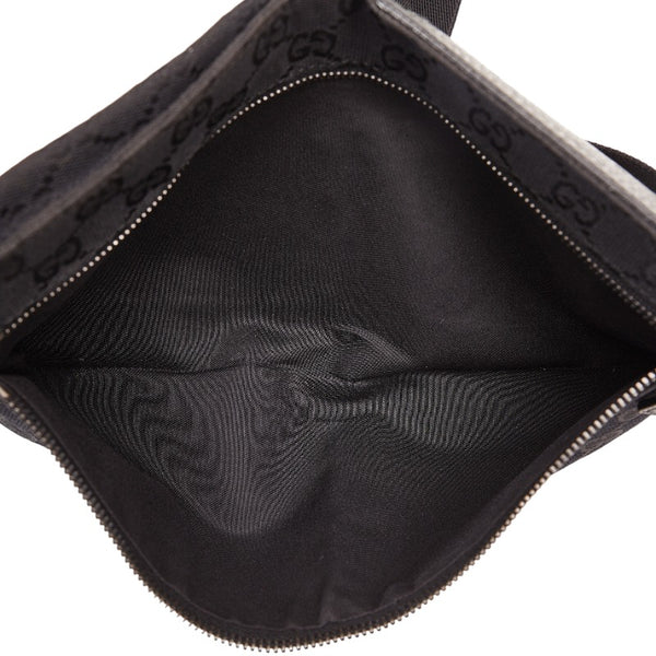 グッチ GGキャンバス ボディバッグ ウエストバッグ 28566 ブラック キャンバス レザー レディース GUCCI 【中古】