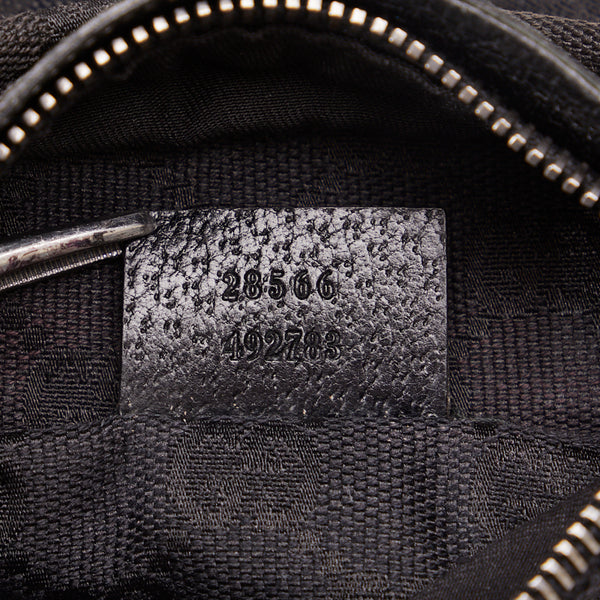 グッチ GGキャンバス ボディバッグ ウエストバッグ 28566 ブラック キャンバス レザー レディース GUCCI 【中古】